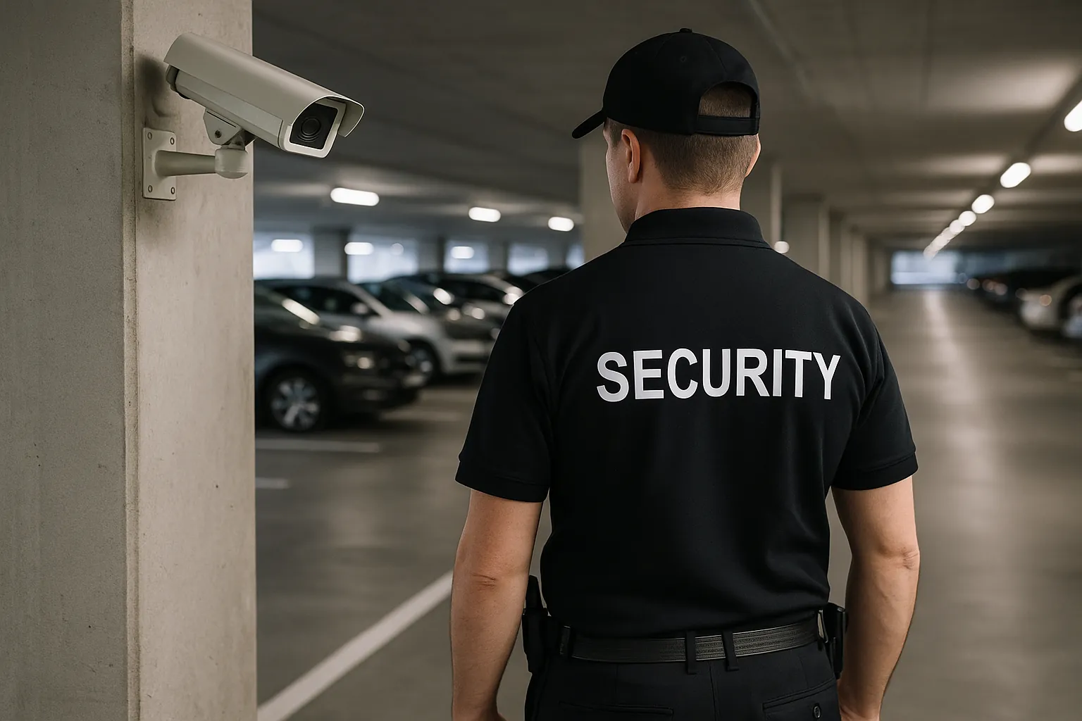 Slug: sicherheitsdienst-parkhaeuser-tiefgaragen

Meta Title: Parkhaus Sicherheitsdienst: Eigenleistung vs. Profi-Schutz

Meta Description: Wann lohnt sich professioneller Parkhaus Sicherheitsdienst? Wir zeigen den Unterschied zwischen Technik, Personal und Kombilösungen. Jetzt vergleichen!
Fotorealistisches Bild, dezent, professionell und kein oder kaum text um fehler zu vermeiden. es muss themen passend sein. Das letzte bild war gar nicht fotorealistisch! nochmal